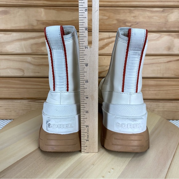 Sorel BREX Womens 10 US NL4303-120 Cream Round Toe Pull-On Ankle Chelsea Boot WP - Picture 3 of 13